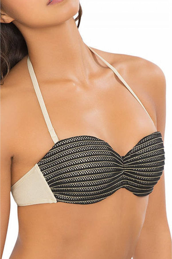 Luli Fama Moon Over Miami Ruched Underwire Push-up Bandea