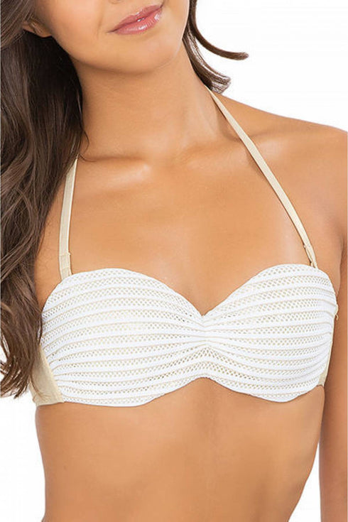 Luli Fama Moon Over Miami Ruched Underwire Push-up Bandea