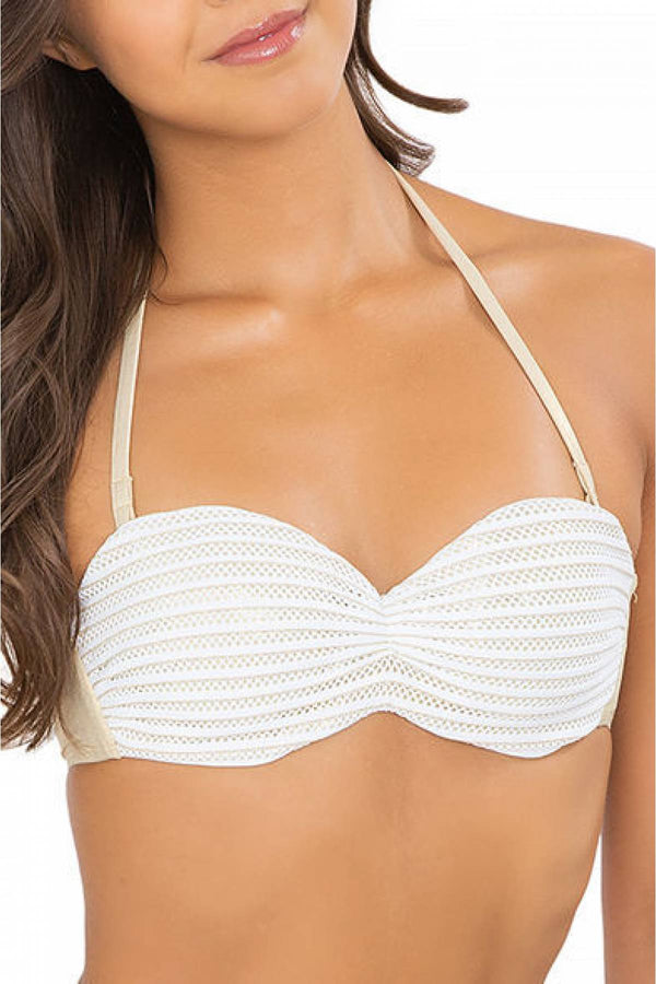 Luli Fama Moon Over Miami Ruched Underwire Push-up Bandea