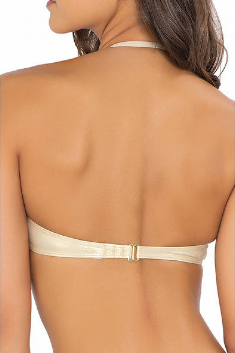 MOON OVER MIAMI - Ruched Underwire Push Up Bandeau Top & Seamless