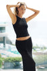 PQ Swim Black Crochet Long Skirt