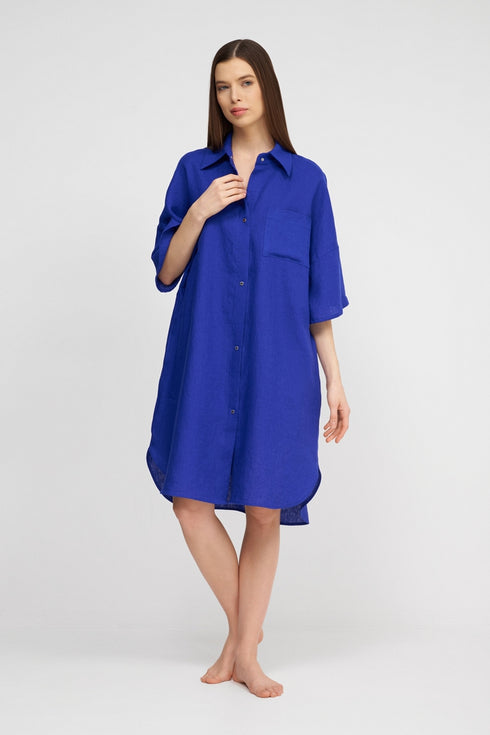 Shan Lina Linen Shirt Dress