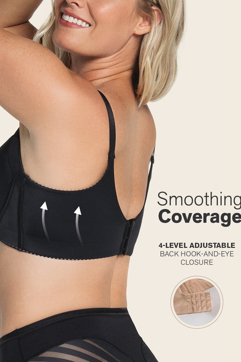 Leonisa Back Smoothing Bra With Soft Full Coverage Cups