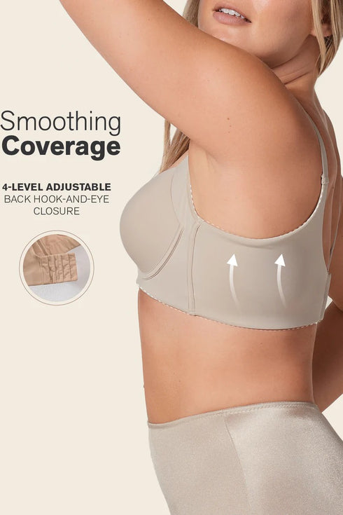 Leonisa Back Smoothing Bra With Soft Full Coverage Cups