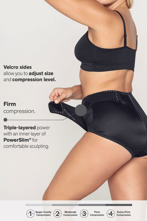 Leonisa Firm Compression Postpartum Panty With Adjustable Belly Wrap