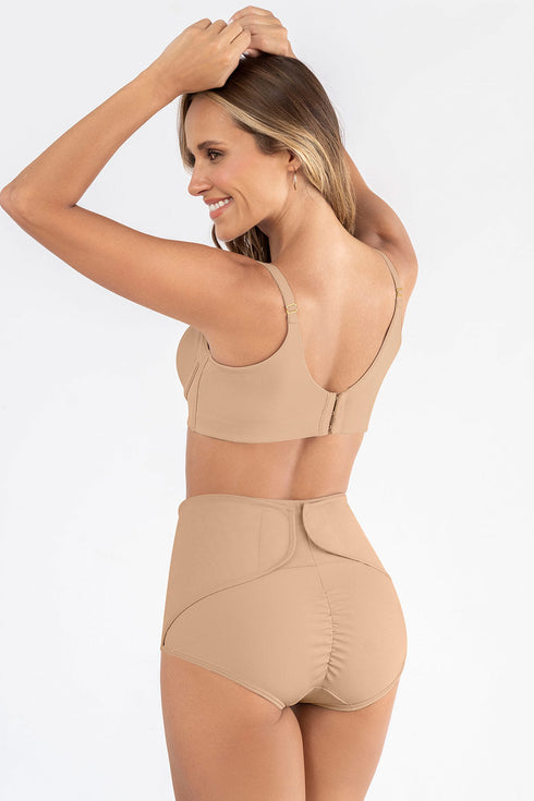 Leonisa Firm Compression Postpartum Panty With Adjustable Belly Wrap