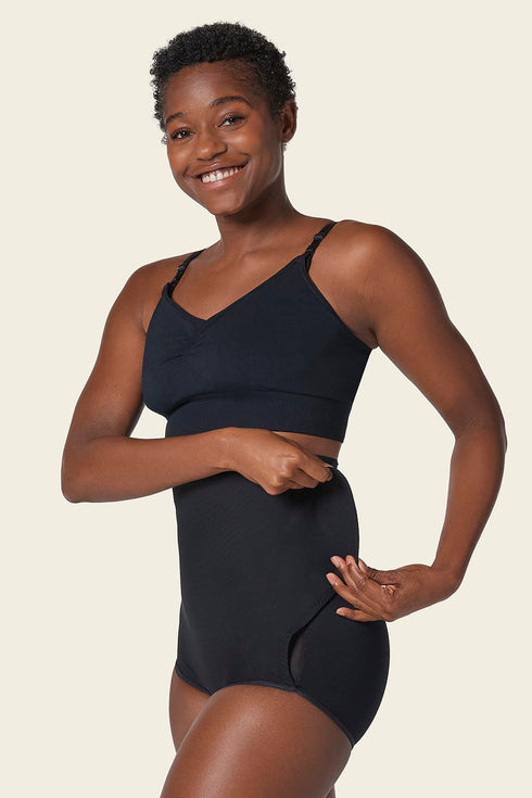 Leonisa High-waisted Firm Compression Post Surgical Panty With Adjustable Belly Wrap