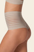 Leonisa Slimming Lace Stripe High-waisted Thong Panty