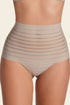Leonisa Slimming Lace Stripe High-waisted Thong Panty