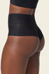 Leonisa Slimming Lace Stripe High-waisted Thong Panty