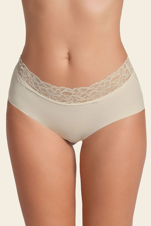 Leonisa Ultra Light Lace Trim Hipster Panty