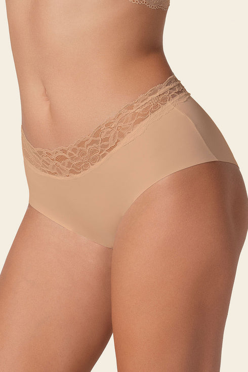 Leonisa Ultra Light Lace Trim Hipster Panty