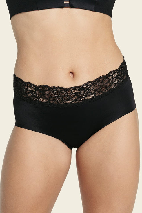 Leonisa Ultra Light Lace Trim Hipster Panty