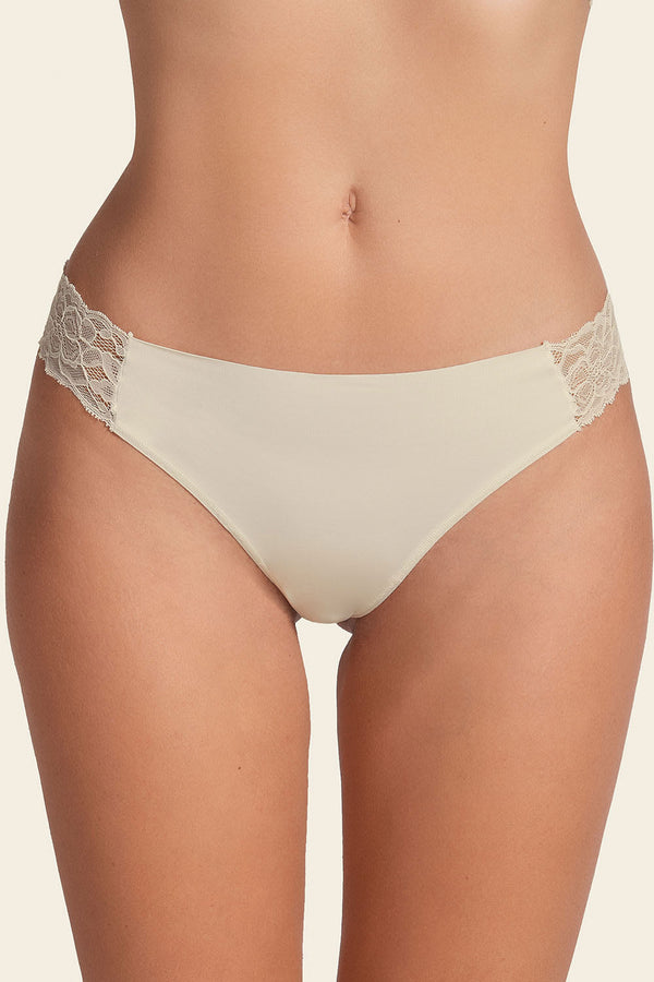 Leonisa Lace Side Seamless Thong Panty