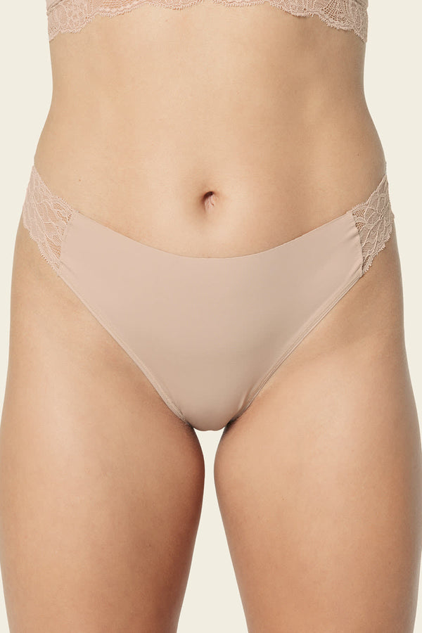 Leonisa Lace Side Seamless Thong Panty