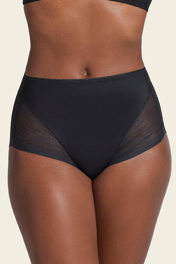 Leonisa High-waisted Sheer Lace Shaper Panty