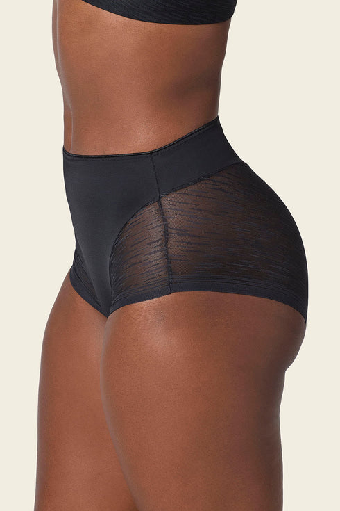 Leonisa High-waisted Sheer Lace Shaper Panty