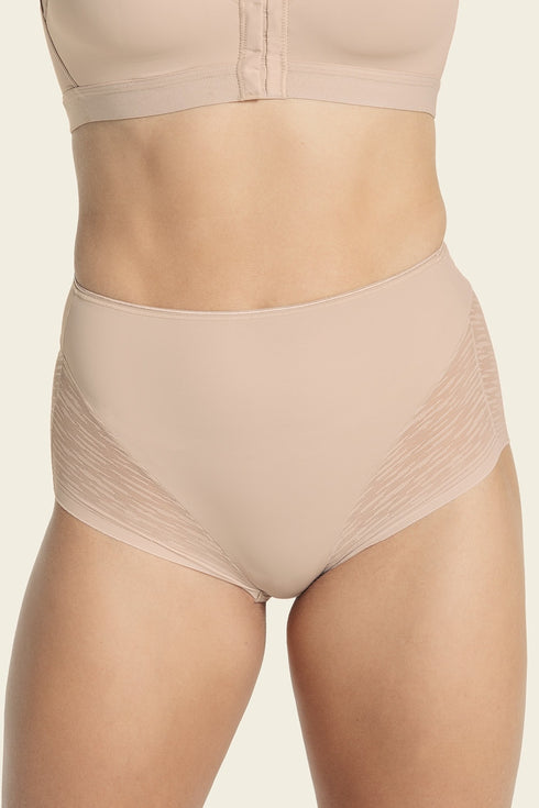 Leonisa High-waisted Sheer Lace Shaper Panty