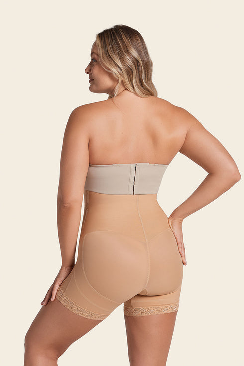 Leonisa Firm Tummy Control Strapless Shaper With Butt Lifter