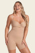 Leonisa Strapless Sculpting Step-in Body Shaper With Short Bottom