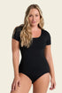 Leonisa Short Sleeve Round Neck Shaper Bodysuit