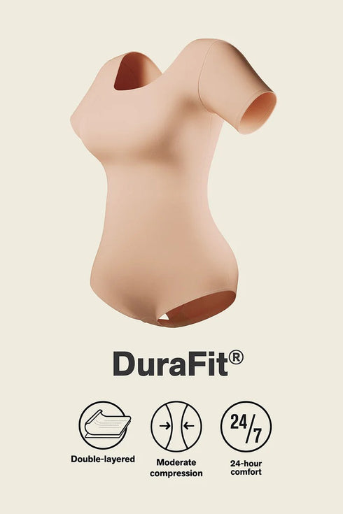 Leonisa Short Sleeve Round Neck Shaper Bodysuit