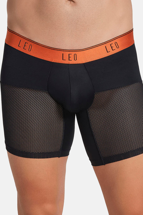 Leonisa High-tech Mesh Boxer Brief With Ergonomic Pouch