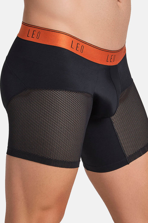 Leonisa High-tech Mesh Boxer Brief With Ergonomic Pouch