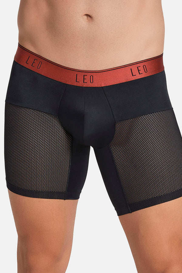 Leonisa High-tech Mesh Boxer Brief With Ergonomic Pouch