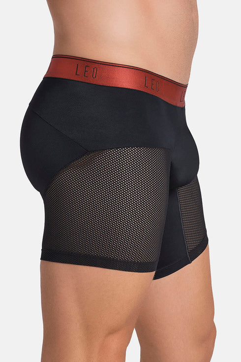Leonisa High-tech Mesh Boxer Brief With Ergonomic Pouch