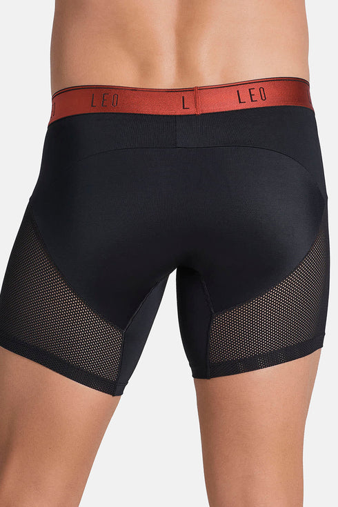Leonisa High-tech Mesh Boxer Brief With Ergonomic Pouch