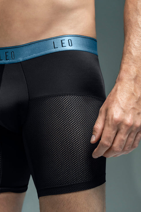 Leonisa High-tech Mesh Boxer Brief With Ergonomic Pouch