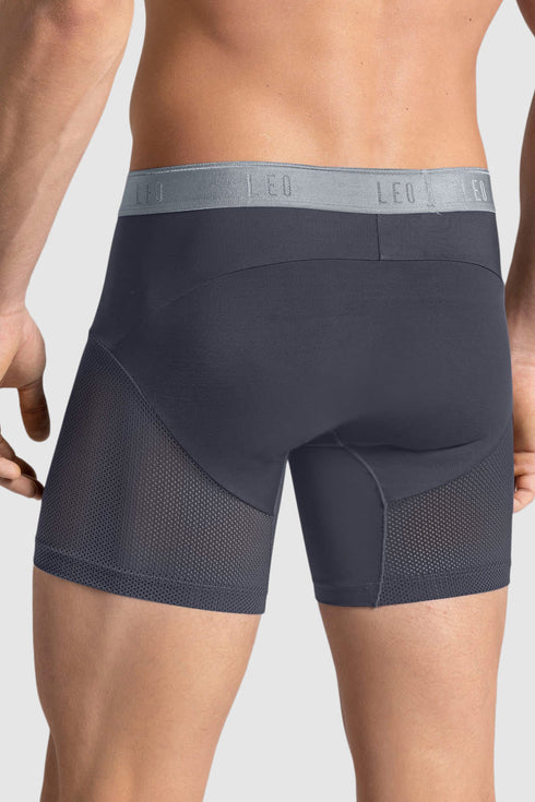 Leonisa High-tech Mesh Boxer Brief With Ergonomic Pouch