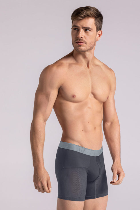 Leonisa High-tech Mesh Boxer Brief With Ergonomic Pouch