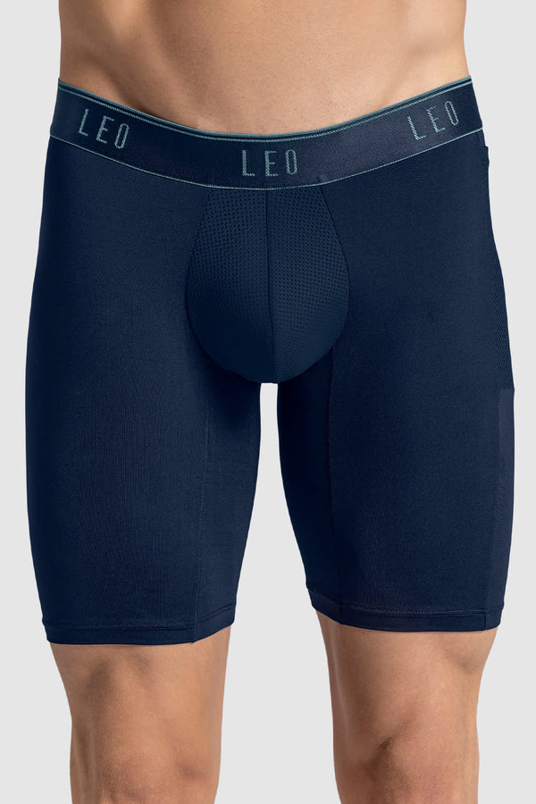 Leonisa Long Athletic Boxer Brief With Side Pocket