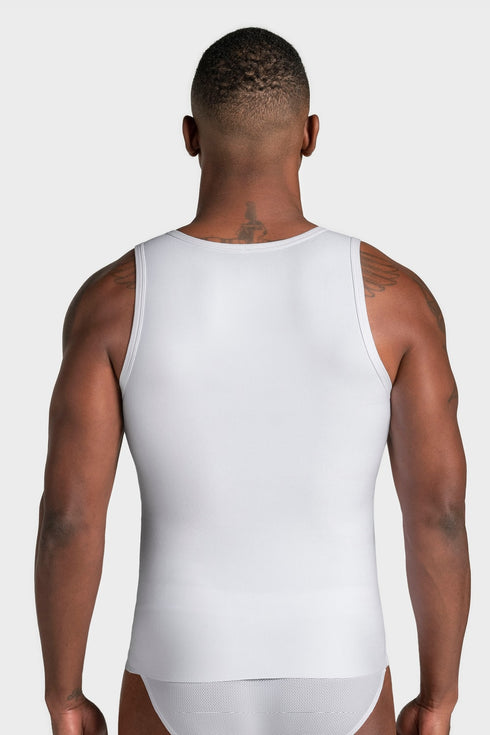 Leonisa Stretch Cotton Moderate Compression Shaper Tank With Mesh Cutouts
