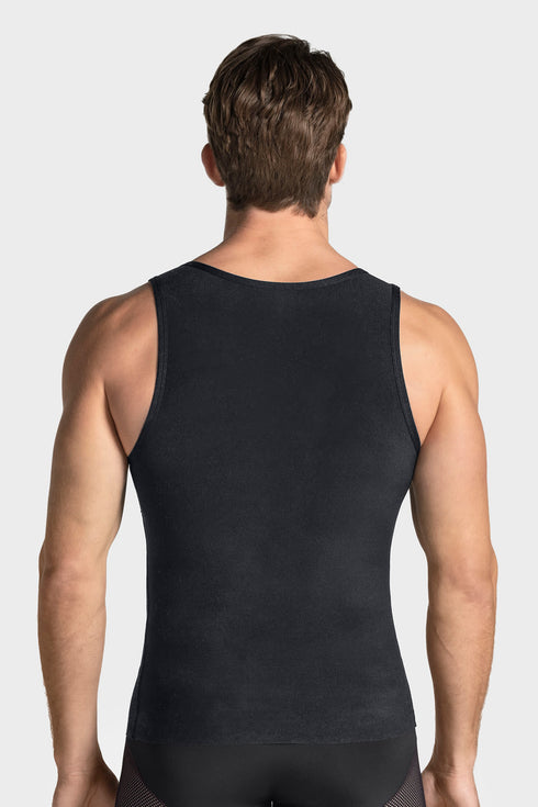 Leonisa Stretch Cotton Moderate Compression Shaper Tank With Mesh Cutouts