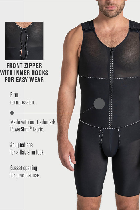 Leonisa Men's Firm Compression Shaper Bodysuit