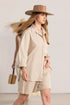 Gottex Beach Life Long Sleeve Button Down Cover Up Blouse