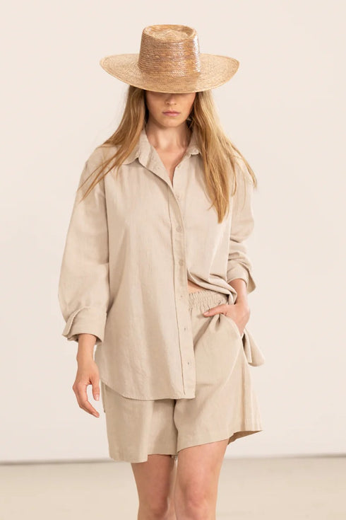 Gottex Beach Life Long Sleeve Button Down Cover Up Blouse