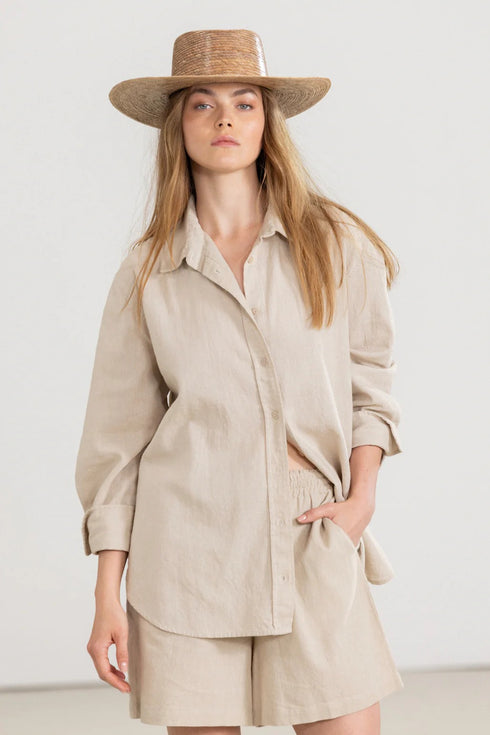 Gottex Beach Life Long Sleeve Button Down Cover Up Blouse