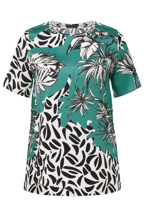 Shan Soie Short-Sleeve Silk T-Shirt