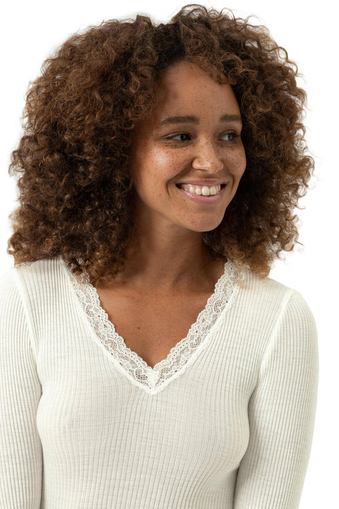 Mey Serie Wool Expressive T-shirt Long Sleeve