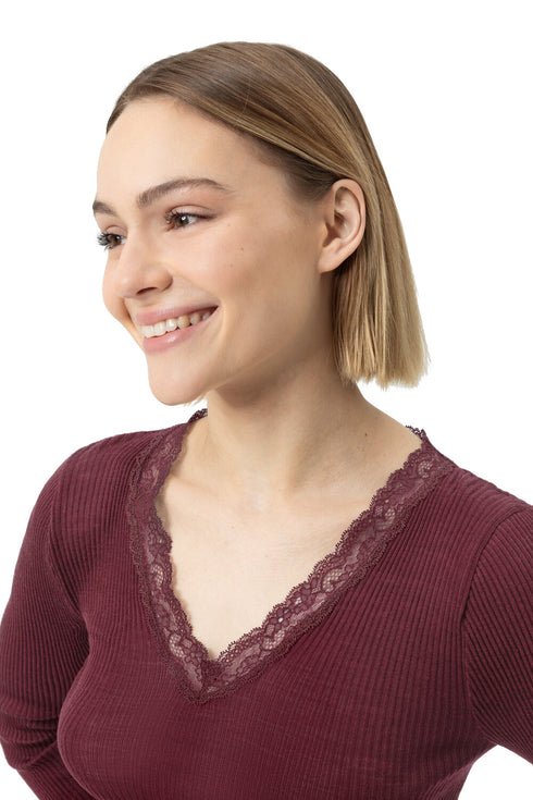 Mey Serie Wool Expressive T-shirt Long Sleeve