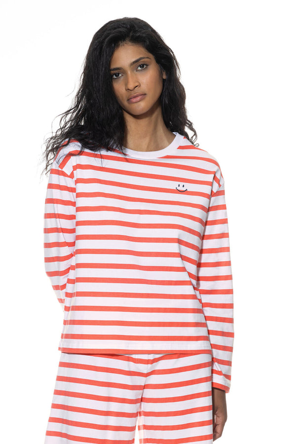 Mey Serie Summer Stripes T-shirt Long Sleeve