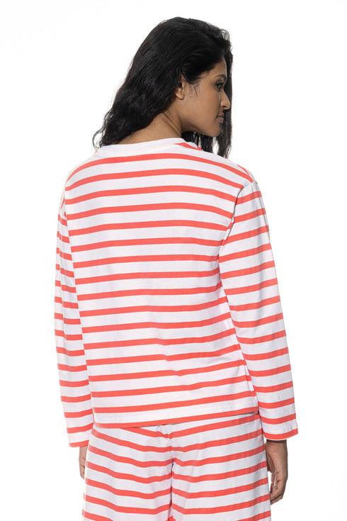 Mey Serie Summer Stripes T-shirt Long Sleeve
