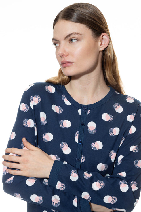 Mey Serie Scribbled Dots Sleepshirt Long Sleeve