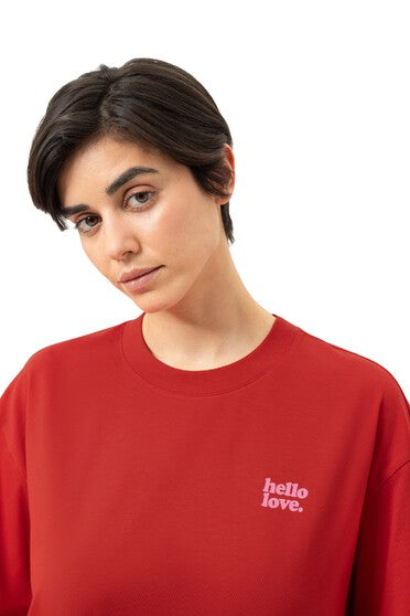 Mey Serie Solid Love Big Shirt Short Sleeve