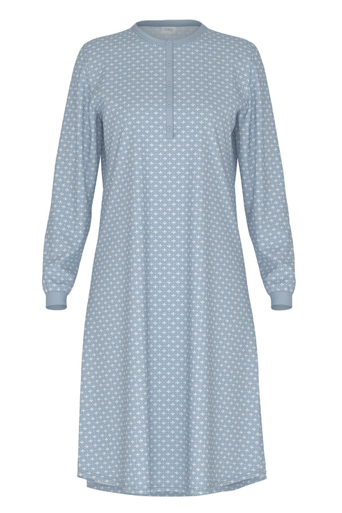 Mey Serie Blue Ornaments Sleepshirt Long Sleeve