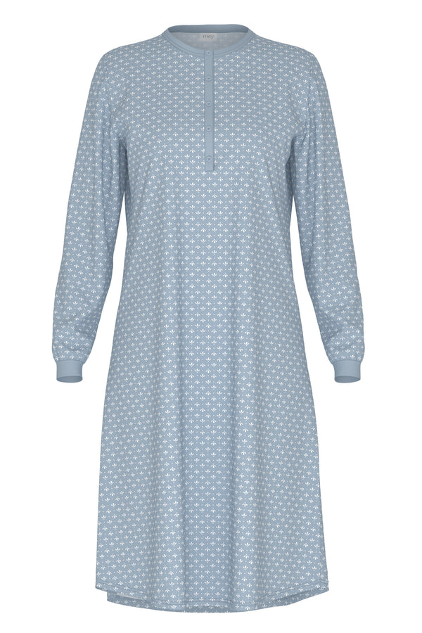 Mey Serie Blue Ornaments Sleepshirt Long Sleeve